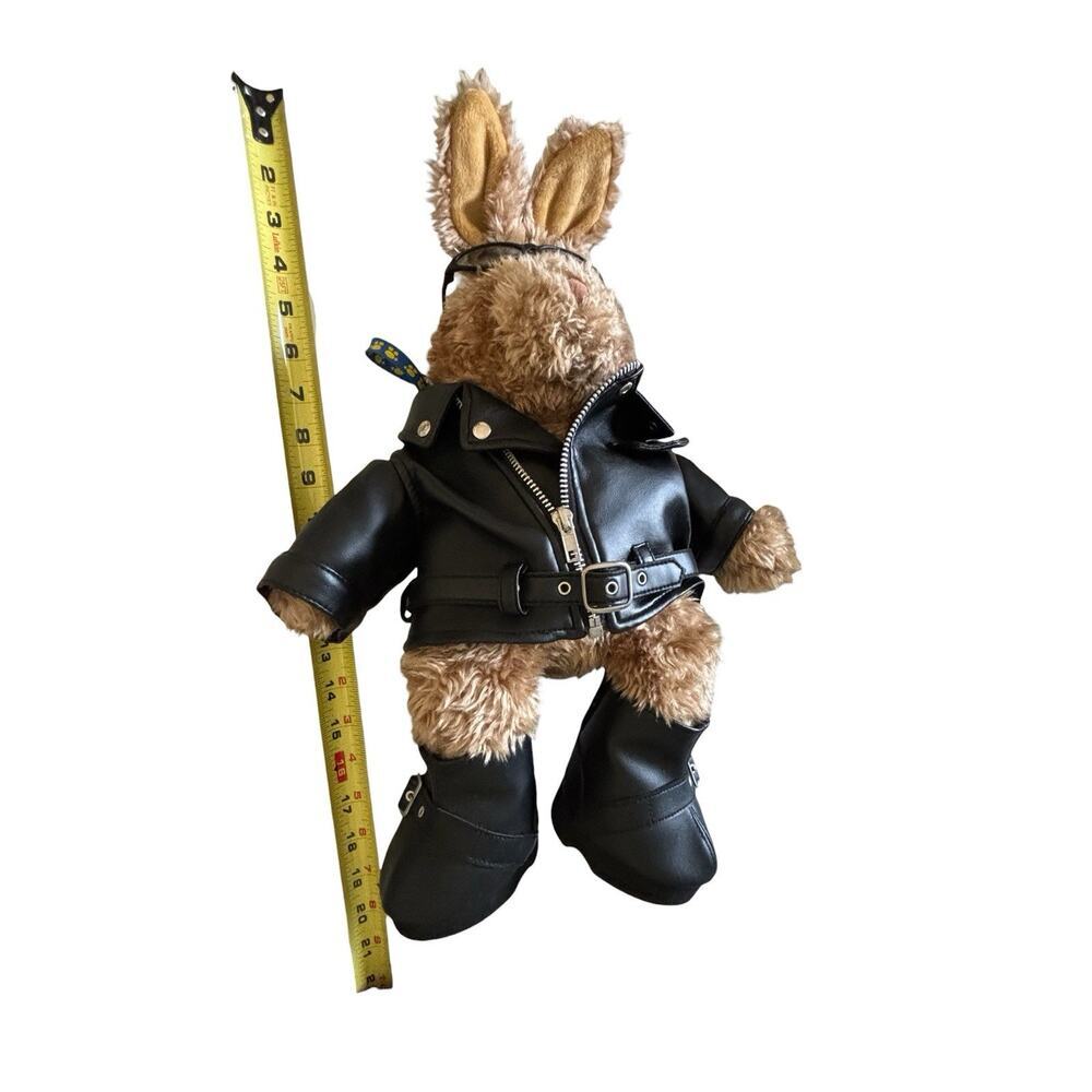 Build a Bear Biker Bunny Faux Leather Motorcycle Jacket Boots Sunglasses BAB - Picture 6 of 8
